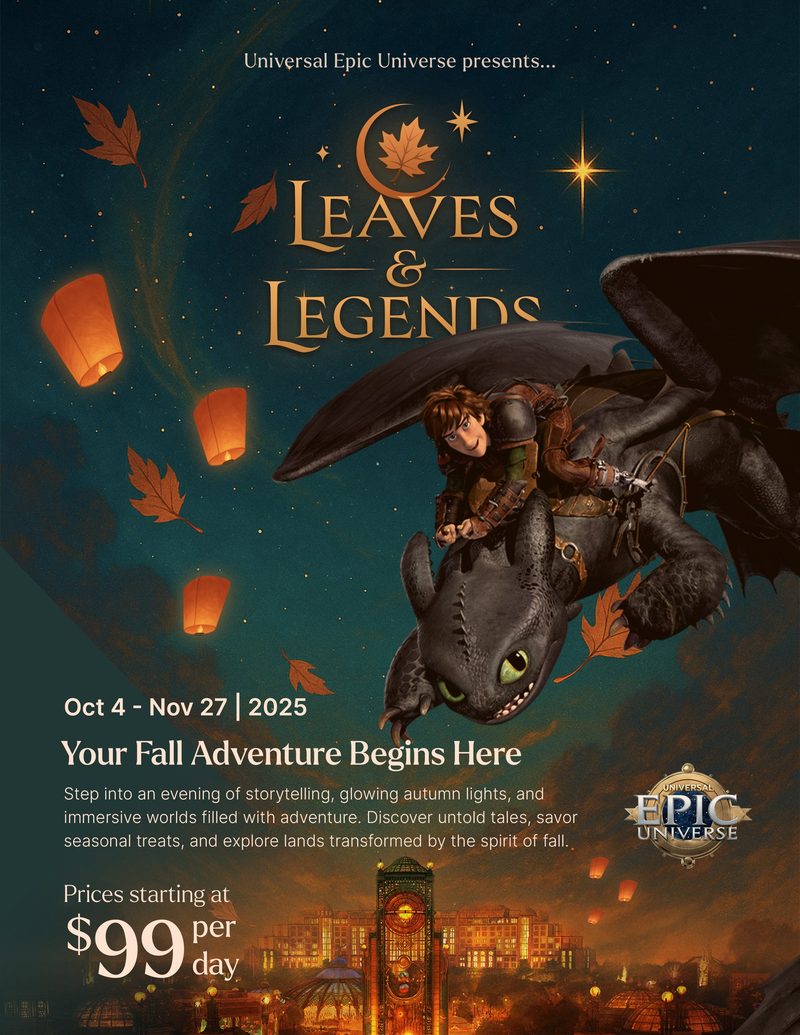 Leaves & Legends event branding poster